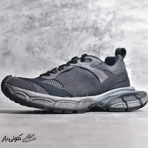 کتونی خارجی مردانه بالنسیاگا Balenciaga 3XL Suede Distressed خاکستری تیره