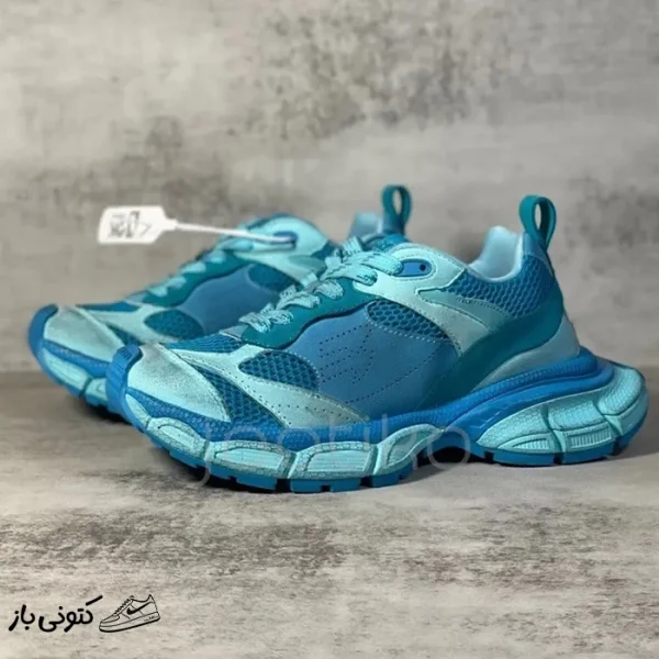 کتونی خارجی مردانه بالنسیاگا Balenciaga 3XL Suede Distressed آبی