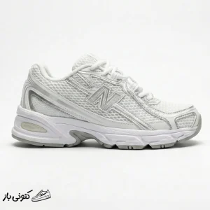 کتونی خارجی زنانه نیوبالانس 740 سفید سیلور متالیک New Balance 740