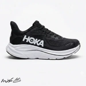 کتونی خارجی یونیسکس هوکا کلیفتون 10 مشکی سفید Hoka Clifton 10 Black White