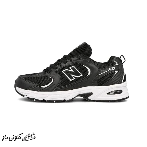 کتونی خارجی یونیسکس نیوبالانس 530 مشکی سفید New Balance 530