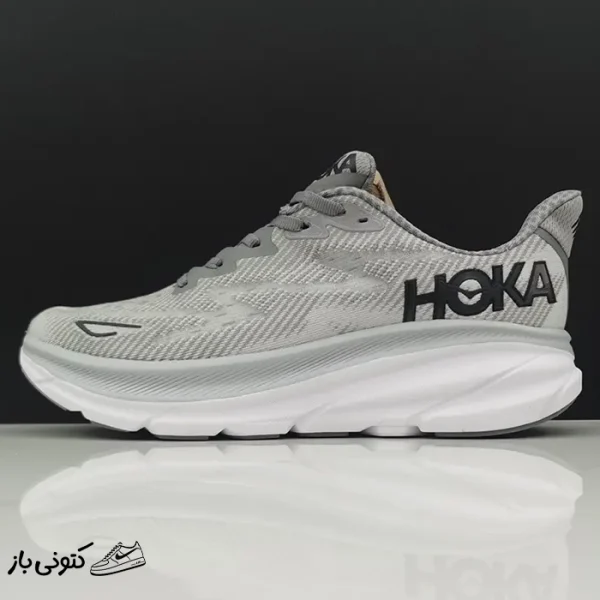 کتونی خارجی مردانه هوکا کلیفتون 9 خاکستری Hoka Clifton 9 Harbor Mist