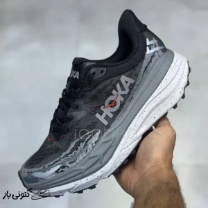 کتونی خارجی مردانه هوکا استینسون 7 مشکی خاکستری Hoka Stinson 7 Black Outer Orbit