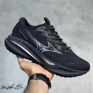 کتونی خارجی مردانه میزانو استرو پلاس مشکی نقره ای Mizuno Astro Plus Black Silver
