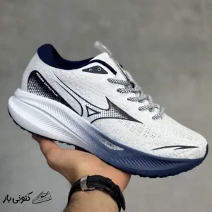 کتونی خارجی مردانه میزانو استرو پلاس سفید سرمه‌ای Mizuno Astro Plus White Navy Dark Blue
