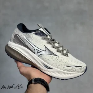 کتونی خارجی مردانه میزانو استرو پلاس شیری قهوه‌ای Mizuno Astro Plus White khaki Navy