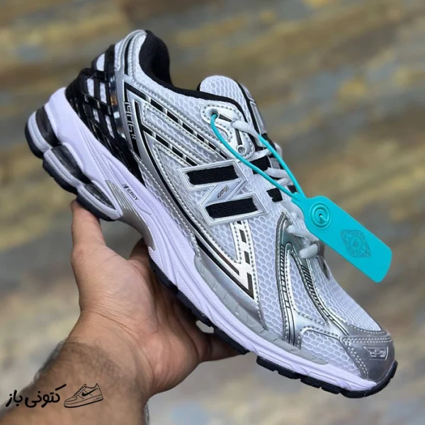 کتونی خارجی مردانه نیوبالانس New Balance 1906R Silver Black نقره‌ای مشکی