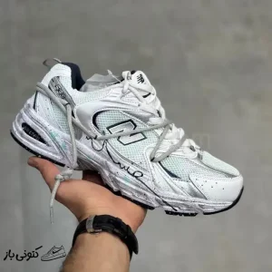 کتونی خارجی یونیسکس نیوبالانس 530 سفید سبز طرح دار New Balance