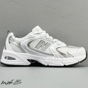 کتونی خارجی یونیسکس نیوبالانس New Balance 530 White Silver Metallic نقره ای سفید متالیک