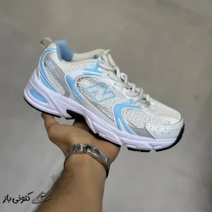 کتونی خارجی زنانه نیوبالانس 530 سفید آبی New Balance