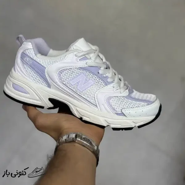 کتونی خارجی زنانه نیوبالانس 530 سفید بنفش New Balance