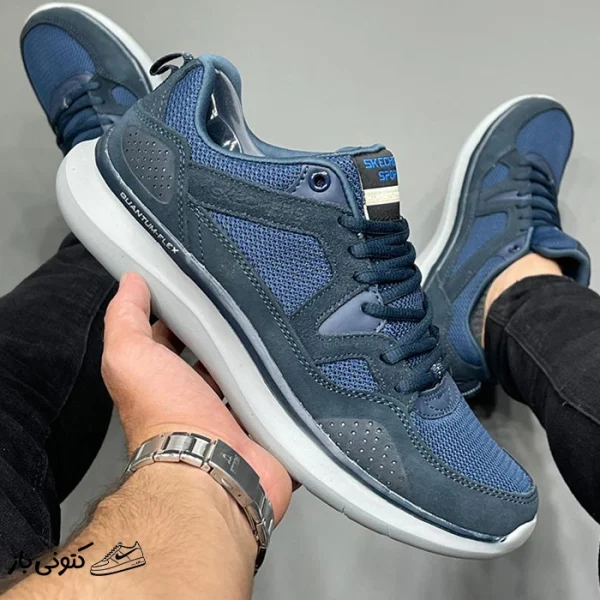 کتونی خارجی مردانه اسکیچرز مدل Skechers Quantum Flex – Country Walker سرمه ای