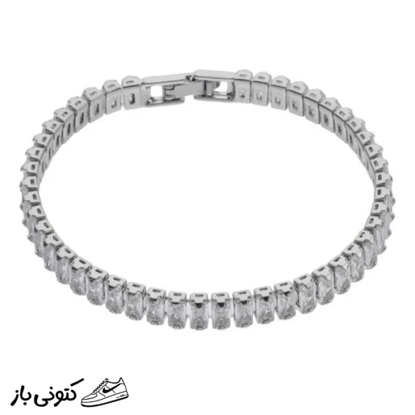 دستبند زنانه تنیسی استیل کد 10
