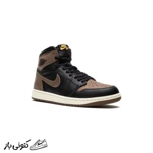 کتونی خارجی مردانه جردن وان ساقدار پالومینو قهوه ای مشکی Jordan 1 High Palomino