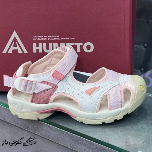 صندل طبیعت گردی زنانه هامتو سفید صورتی مدل HUMTTO HT9602-13 Humtto women’s hiking sandals white and pink